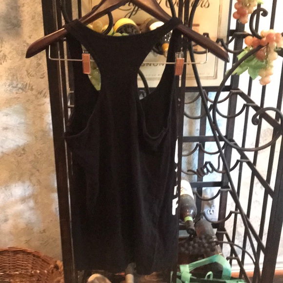 FUNNY BLACK WORKOUT TANK. - Picture 3 of 3